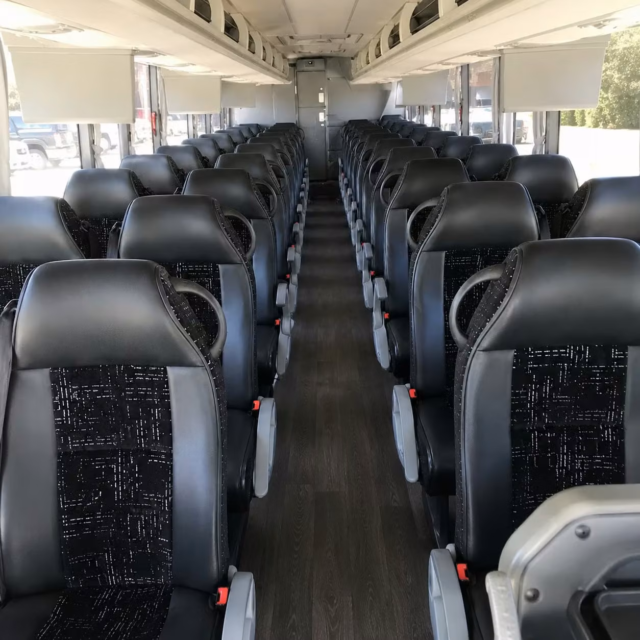 boulder charter bus rental interior